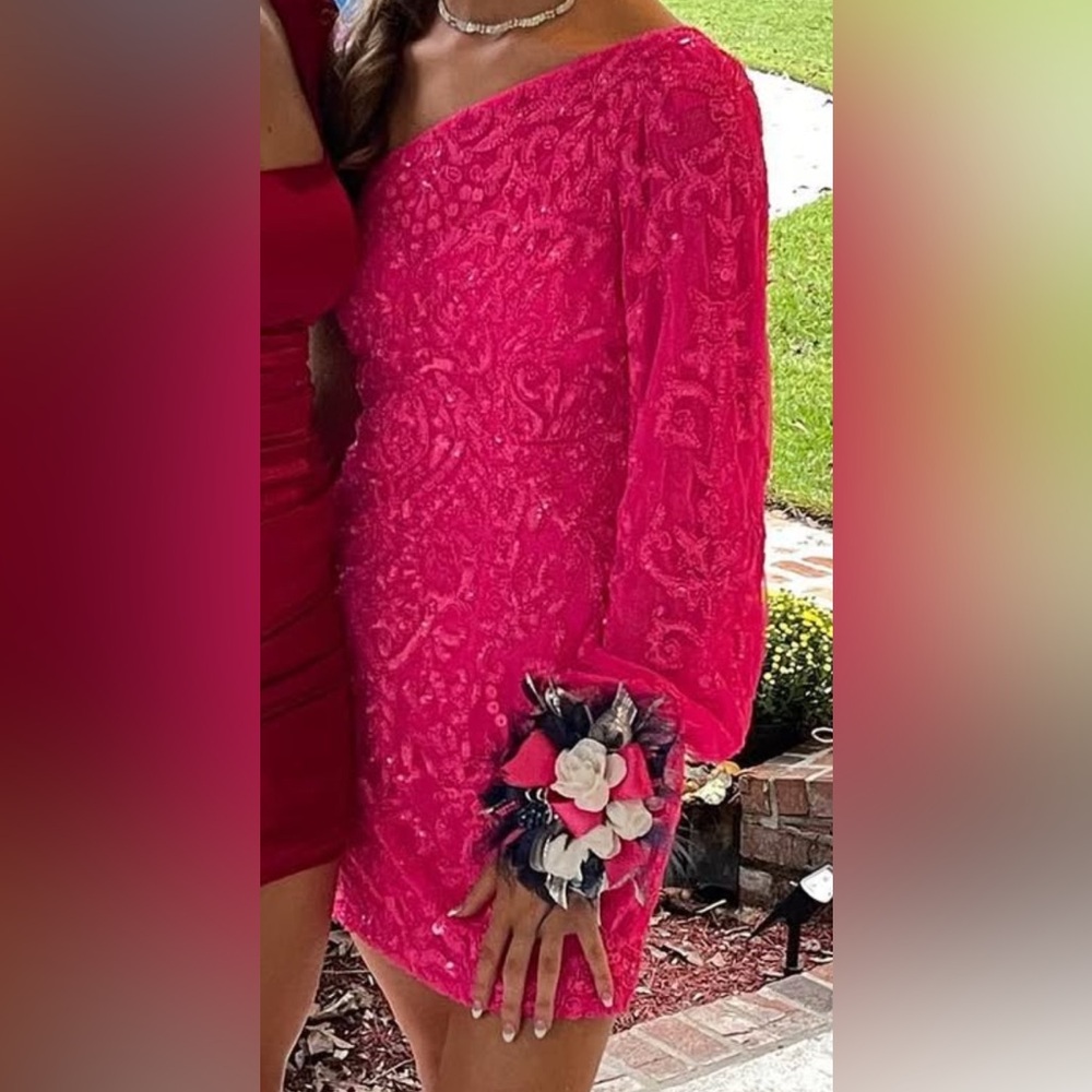 SHERRI HILL BEADED HOMECOMING DRESS